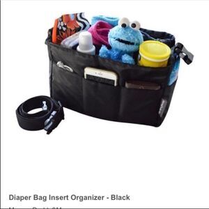NWT mommydaddy & me Black Nylon Diaper Bag Organizer